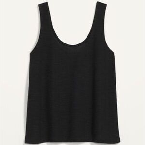 Old Navy Black NWOT Lightweight Textured-Knit Lounge Tank Top XL